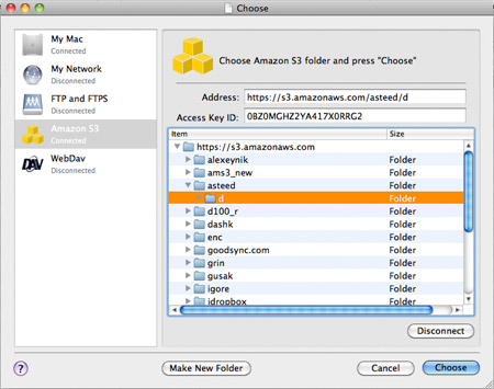 How To Synchronize via Amazon S3 Screenshot 2