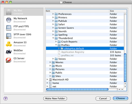 How to Sync or Backup Thunderbird Files Screenshot