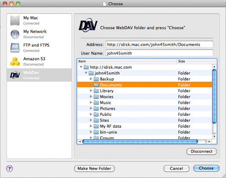 How To Synchronize via WebDAV Screenshot 2
