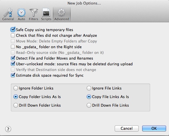 Options: Advanced