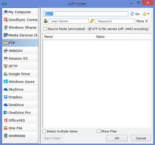 How To Synchronize via FTP and SecureFTP Screenshot 1