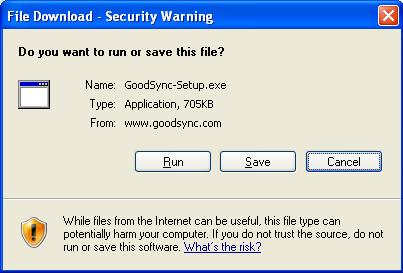 File Download dialog