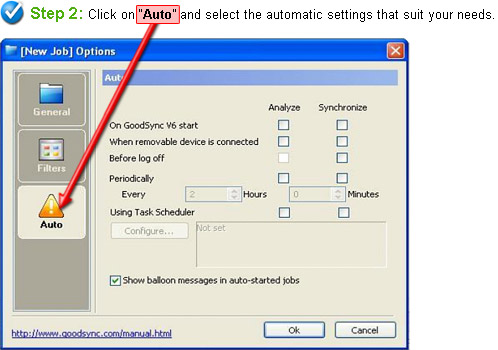 Automatic Settings: Step 2