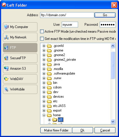 How To Synchronize via FTP and SecureFTP Screenshot 2