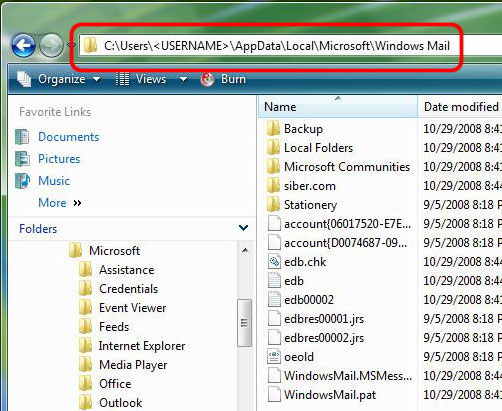 How To Synchronize Windows Mail Files Screenshot