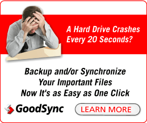 A hard drive crashes every 20 seconds. Backup and or synchronize your important files...